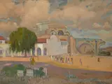 Edgar Keller, Mission San Juan Capistrano, 1913, oil on canvas