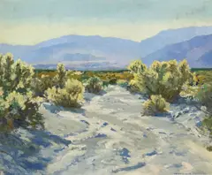 Desert Wash by William Alexander Griffith, oil on canvas laid down, sold Dec 2005