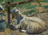 Karl Yens, Study in White, oil on canvas