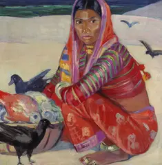 Helena Dunlap, A Hindu Woman, oil on canvas
