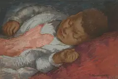 Fast Asleep by Mischa Askenazy, pastel on board, offered Dec 2005