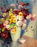 Nell Walker Warner, A Floral Still Life, oil on canvas
