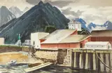 Milford Zornes, Alaskan Coastal Town