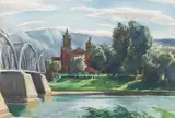 Emil Kosa Jr., Bridge near a Church, Sacramento