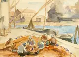 Mischa Askenazy, Mending the Nets, San Pedro Harbor