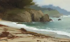 Gibson Beach by Brian Blood, oil on canvas, offered Dec 2005