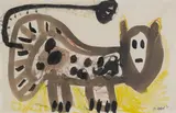 Karel Appel, (Dutch, b. 1921), mixed media on paper