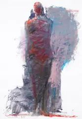 Manuel Neri, (American, b. 1930), dry pigment, charcoal, pastel and watercolor on paper