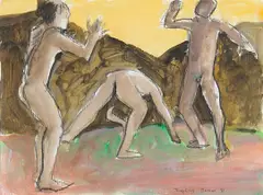 Theophilus Brown, (American, b. 1919), watercolor and pencil on paper