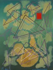 Oskar Fischinger, (German/American, 1900-1967), oil on board