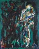 Abraham Rattner, (American, 1895-1978), oil on board