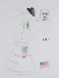 (British, b. 1937) by David Hockney, mixed media on paper, offered Nov 2005