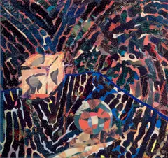 Tony Berlant, (American, b. 1941), found metal on wood with steel brads