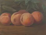 Nicholas Alden Brooks, A Still Life with Peaches, oil on panel