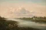 Ferdinand, A River Scene with a House, oil on canvas