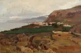 Bror Anders Wikström, View of a Coastal Village, 1904, oil on canvas