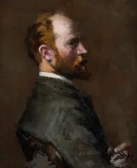 A Portrait of a Gentleman in Profile by Henry Singlewood Bisbing, oil on canvas, sold Aug 2005