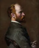 Henry Singlewood Bisbing, A Portrait of a Gentleman in Profile, oil on canvas