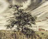 Clarence Carter, A Farm Scene with Stormy Skies