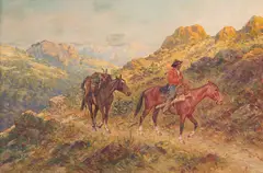 Henry Raschen, Navajo Hunter, oil on canvas
