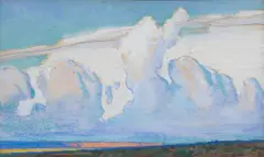 Maynard Dixon, Desert Clouds, 1922, pastel on board