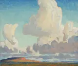 Maynard Dixon, Big Clouds Over the Mesa, 1925, pencil, watercolor and gouache on paper