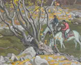 Ernest Martin Hennings, Two Indians Watering their Horses