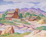 Birger Sandzén, Farm in the Foothills, Boulder, Colorado