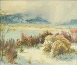 Joseph Henry Sharp, Storm on the Mountains, oil on canvas