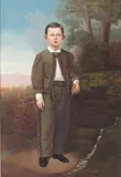 A Portrait of a Young Boy Wearing a Mexican Riding Outfit by Charles Christian Nahl, circa 1850, oil on canvas, offered Aug 2005