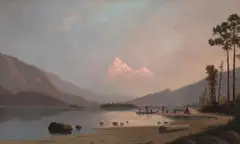 Carl Jonnevold, Mount Baker from Puget Sound, circa 1885, oil on canvas