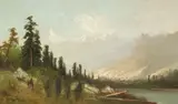 Frederick Ferdinand Schafer, A Sierra Lake with Snow-capped Peaks Beyond