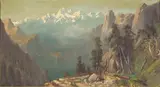 J. Walcom, The Alps of California, 1885, oil on canvas