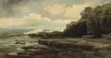 Frank L. Heath, A Cave on the Santa Cruz Coast, 1881, oil on canvas