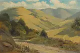 Manuel Valencia, Tocaloma Looking from Olema, California, oil on canvas