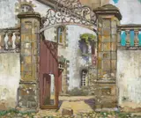Alson S. Clark, Gateway, Brittany, 1901, oil on canvas