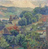 Joseph Kleitsch, A View of a French Village