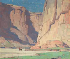 Edgar Alwin Payne, Riders in the Canyon de Chelly, Arizona, oil on canvas
