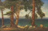F. Carl Smith, A View of Lake Tahoe, oil on canvas