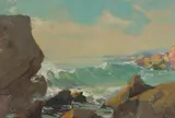 Franz Bischoff, Waves on a Rocky Coast