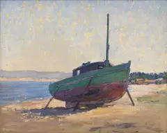 M. Evelyn McCormick, A Boat in for Repairs, oil on canvas