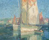Edgar Alwin Payne, Fishing Boats in a Harbor