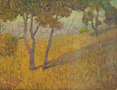 Trees in a Landscape by Frank Coburn, oil on canvas, sold Aug 2005