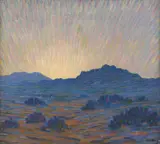 Joseph David Greenbaum, Desert at Sunset, oil on canvas
