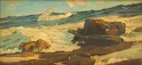 Karl Schmidt, Rocky Coast, 1916, oil on panel