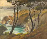 Carl Schmidt, Carmel Coast, oil on canvas