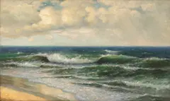 Dey de Ribcowsky, Malibu Coast, 1925, oil on canvas laid down