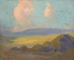 Rocks in the Desert by J. Bond Francisco, oil on canvas, offered Aug 2005