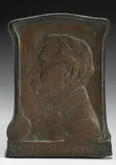 Julia Bracken Wendt, A Portrait of René T. De Quelin in Profile, bronze plaque