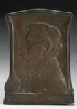 Julia Bracken Wendt, A Portrait of René T. De Quelin in Profile, bronze plaque